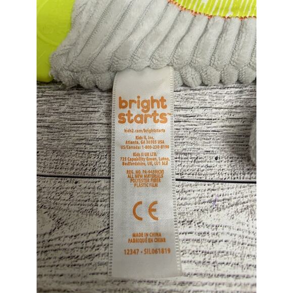 Bright Starts Elephant Toy Lot Plush Lovey Teether Crinkle Book Stuffed Animal - Picture 9 of 9